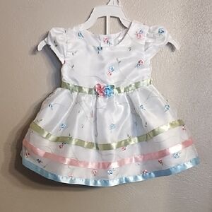 George Formal Dress in Pink and White